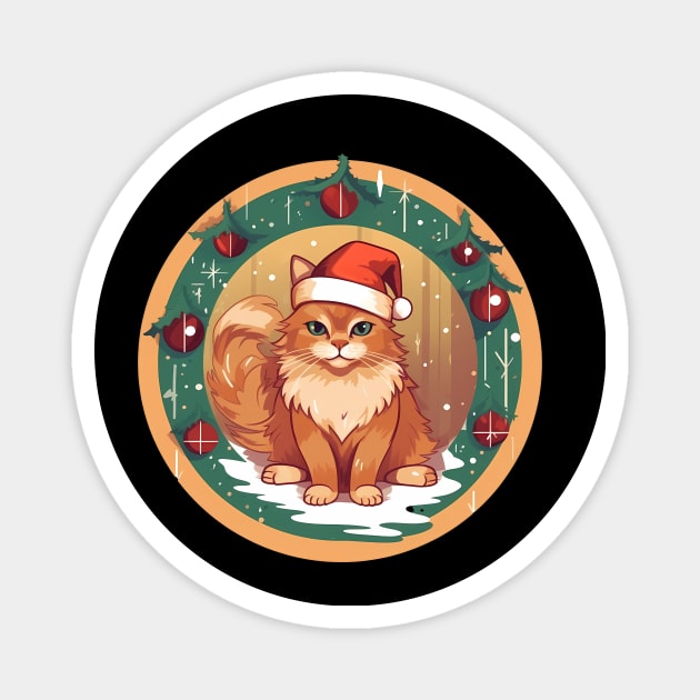 Somali Cat Xmas, Love Cats Magnet by logiamerch